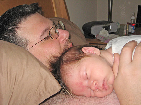 Delaney and Dad Sleeping