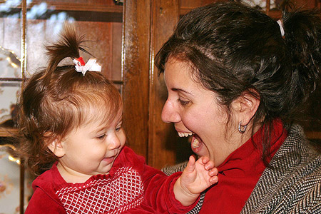 Laney and Mommy Visit Santa